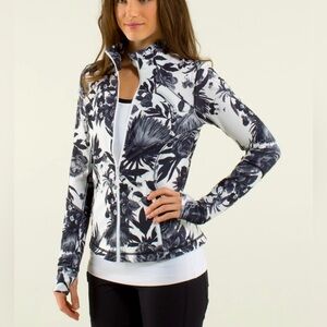 Lululemon Forme Align Jacket II Brisk Bloom Black White | Size 4 | Perfect Cond